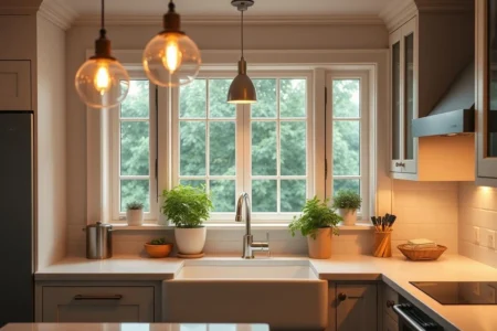 over kitchen sink lighting