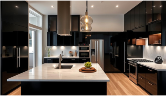 black kitchen